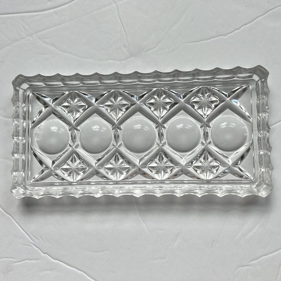 Crystal sugar&cream set on crystal dish - Picture 2 of 7